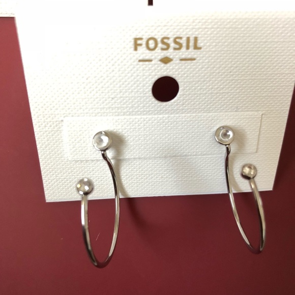 Fossil Earring Jackets (Silver) - Picture 2 of 4